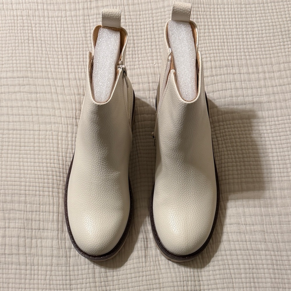 Chic Cream Ankle Booties